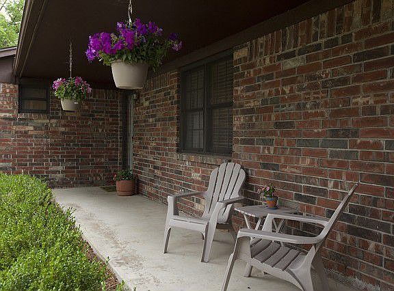 The charm begins with front porch.