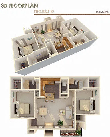 Floor plan 2br/2ba