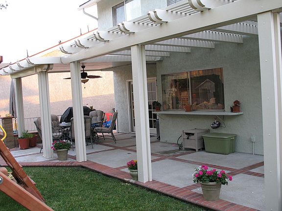 New patio cover and landscaping