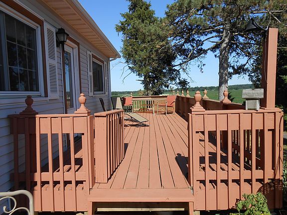 beautiful deck with a view