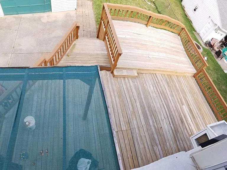 Picture of deck from above