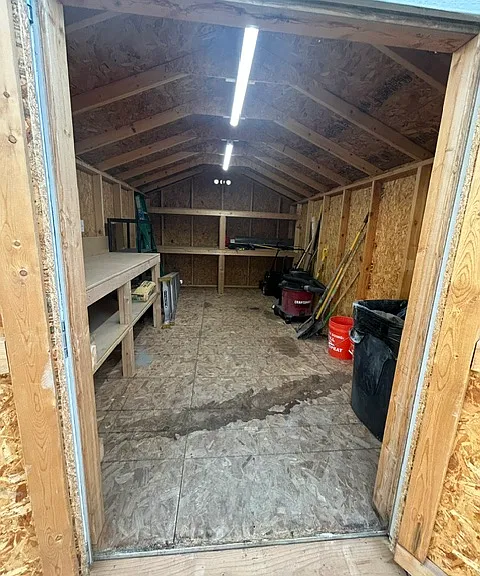 Inside Shed