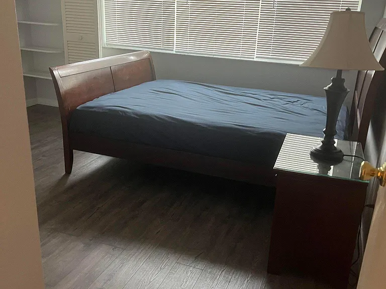 Smaller Bedroom With Queen Size Bed Frame (Tenant can use furniture or ask too be removed)
