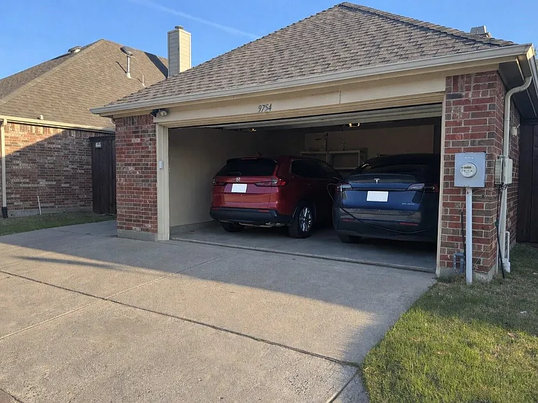 Two Car Garage with Tesla Charger