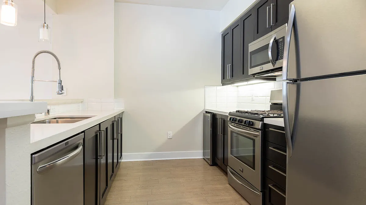 Kitchen with Stainless Steel Appliances - The Hesby