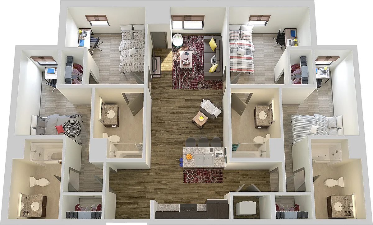 Floor plan 4 BEDROOM/4 BATHROOM