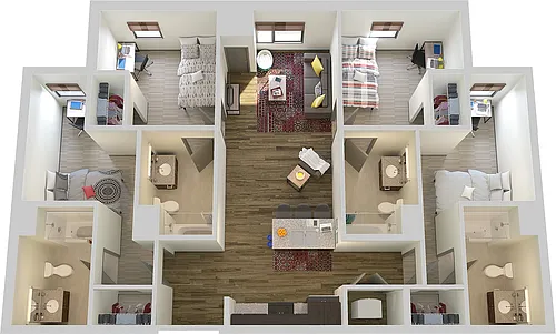 Floor plan 4 BEDROOM/4 BATHROOM