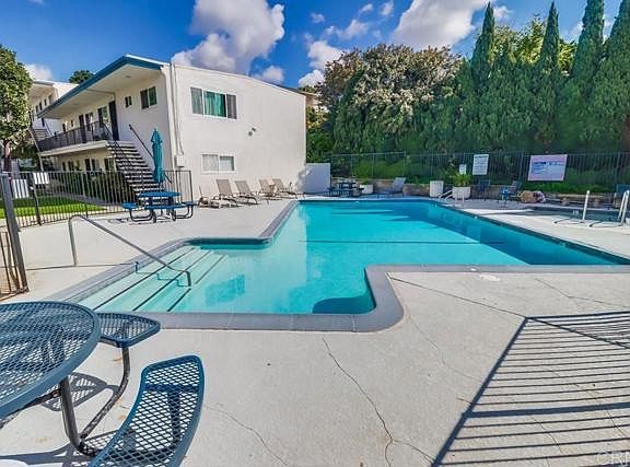 Private and secure pool, spa and tables/seating with umbrellas and more