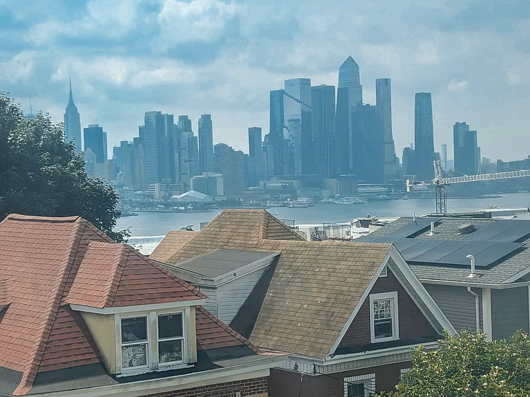 Guest bedroom views of the Hudson and Hudson Yards