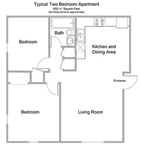 Floor plan 2 Bedroom