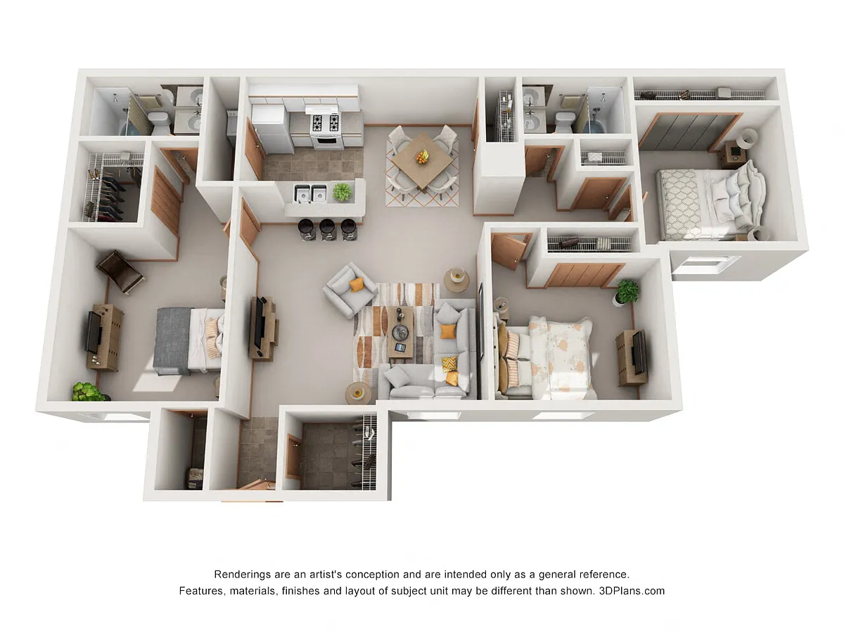 Floor plan Three Bedroom