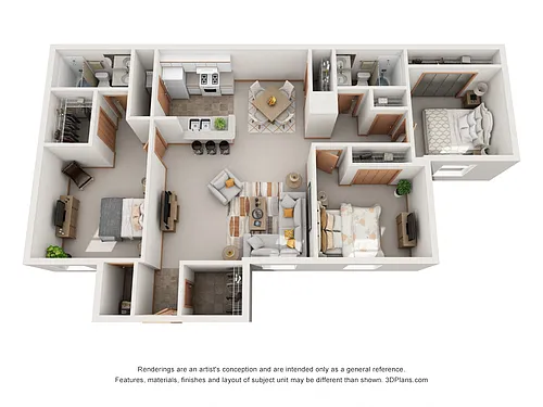 Floor plan Three Bedroom