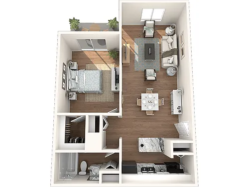 Floor plan 1x1 Large