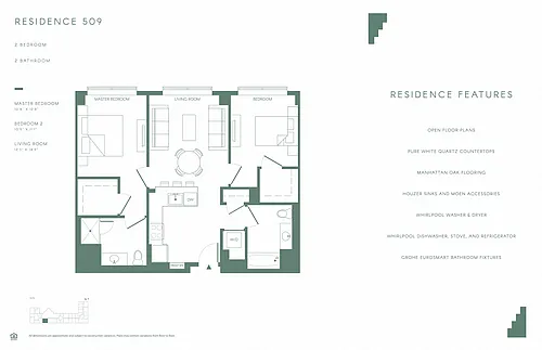 Floor plan 2 Bedroom-2 Bath