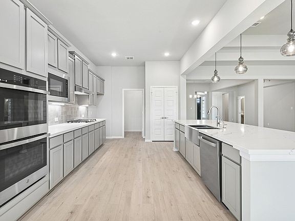 Kitchen with wall oven