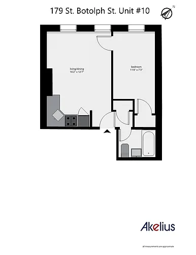 Floor plan One Bedroom One Bathroom