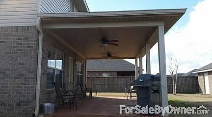 15 x 25 foot covered porch
						:
						Two ceiling fans