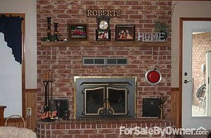 Wood burning fireplace