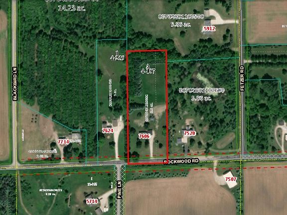 Large trees w/walking trails.