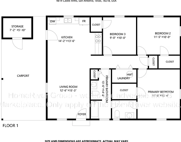 3 bed, 1.5 bath, 952 sqft, $1,300 — Photo 2