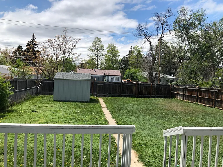 Huge fenced back yard.