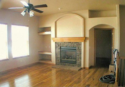 Spacious  Warm Family Room with Hickory Floors