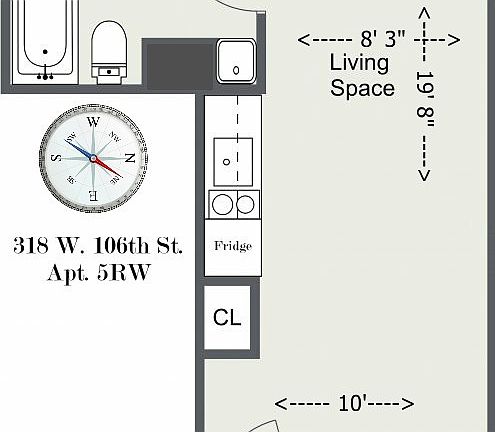 2nd image of 318 W 106th St APT 5RW