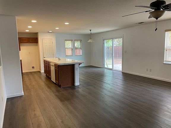 View of kitchen from living room