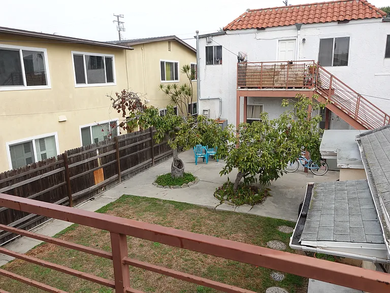 View of yard from 2048 Balcony