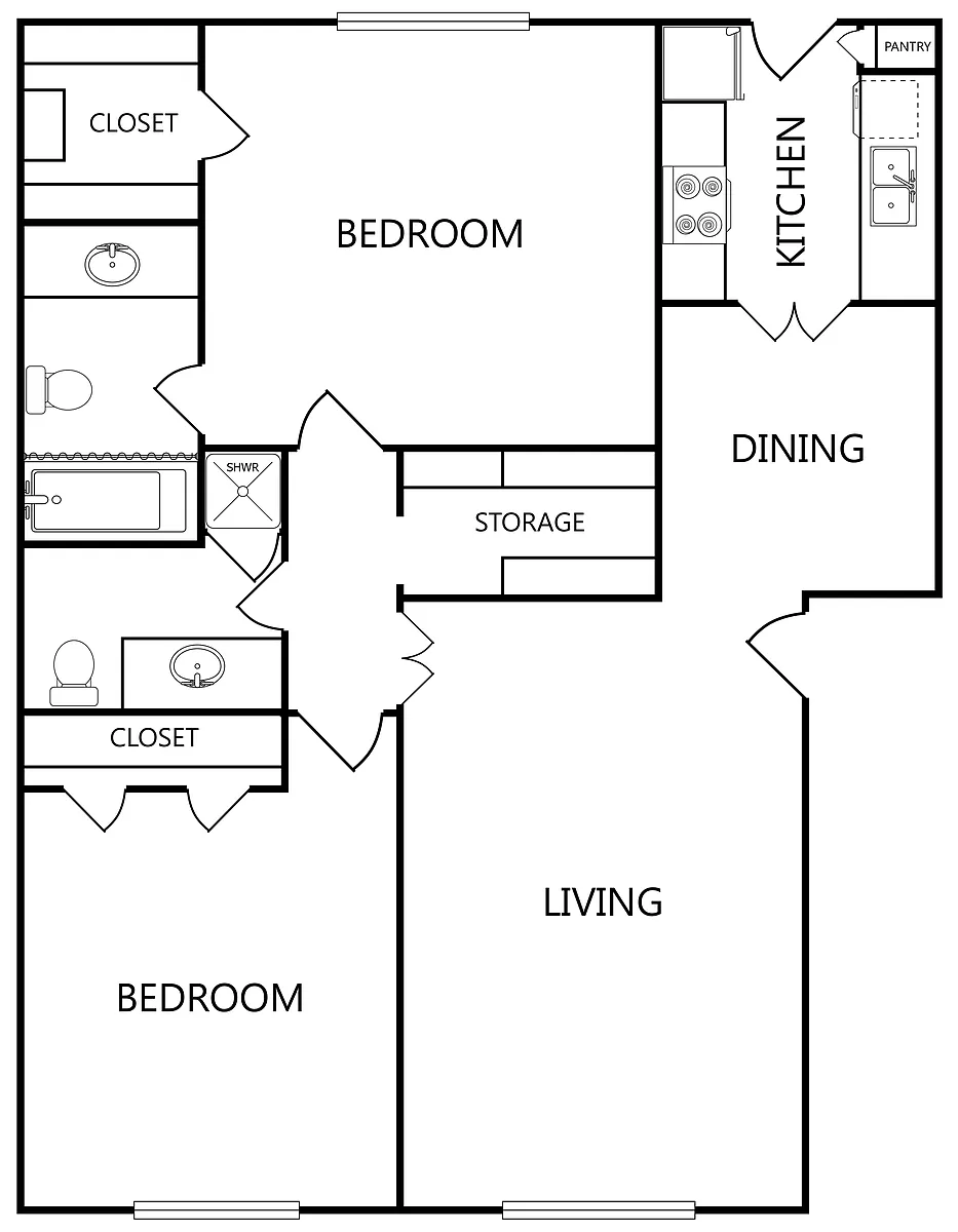 Floor plan 2X2