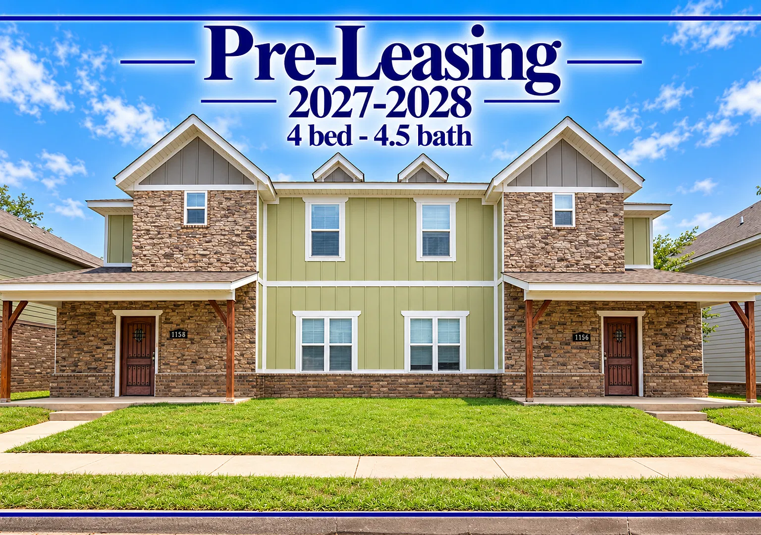 Pre-Leasing This 4 Bedroom, 4.5 Bath Duplex! - Lawn Care Included! — Photo 1