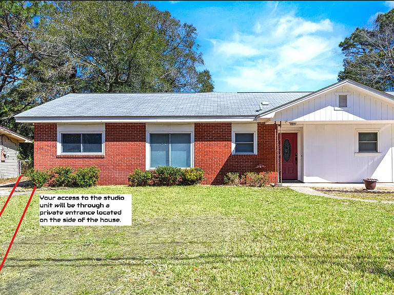 You will have separate enterance from left side of the property.