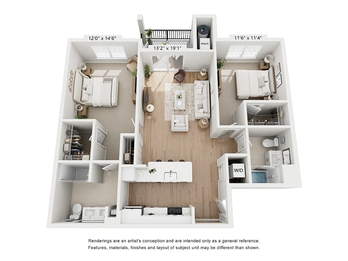 Floor plan B1 (Two Bed )