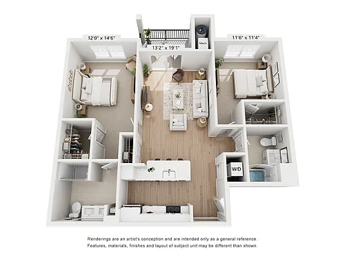 Floor plan B1 (Two Bed )