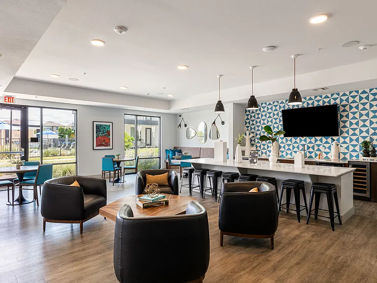 Rhythm Coworking Lounge with Bar and Seating