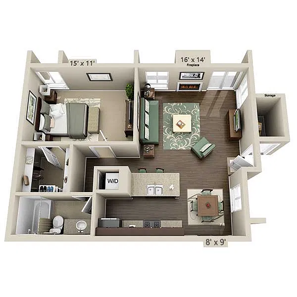 Floor plan A1B-R