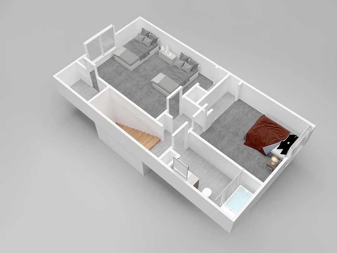 Floor plan Three Bedroom Townhouse