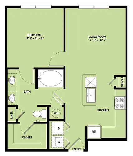Floor plan A2-665sf-A21.3