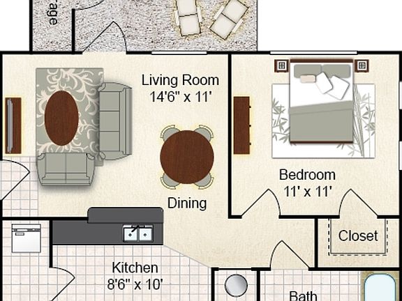 5th image of 135 Westfield Ct #1B-1Ba-537Sqft