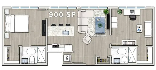 Floor plan 2 bed