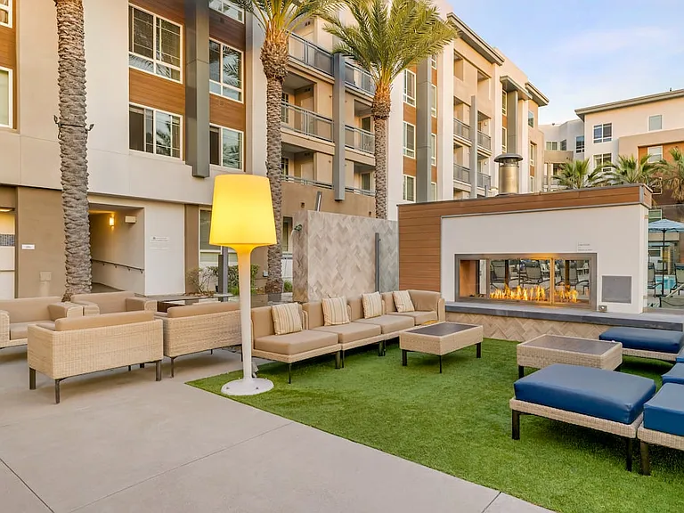 Phase III Outdoor Lounge and Fireplace