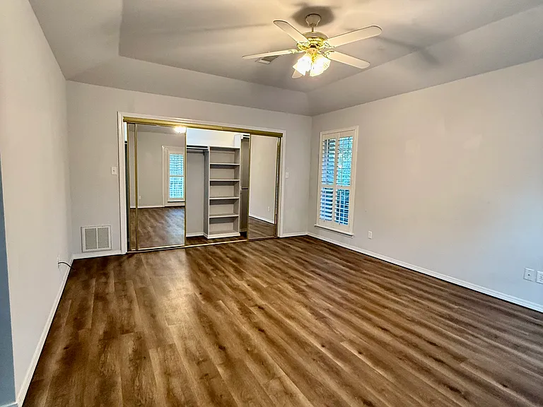 Primary bedroom with larger closet.