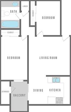 2 Bedroom 1 Bath 834 sqft 2 Bedroom 1 Bath 834 sqft