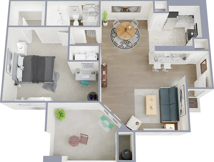 One bedroom, one bath, 785 square foot apartment One bedroom, one bath, 785 square foot apartment