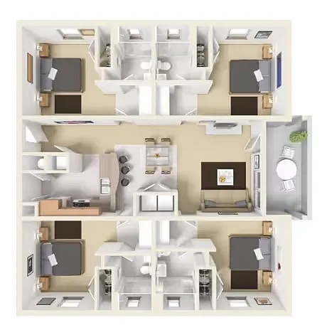 Floor plan 4X4
