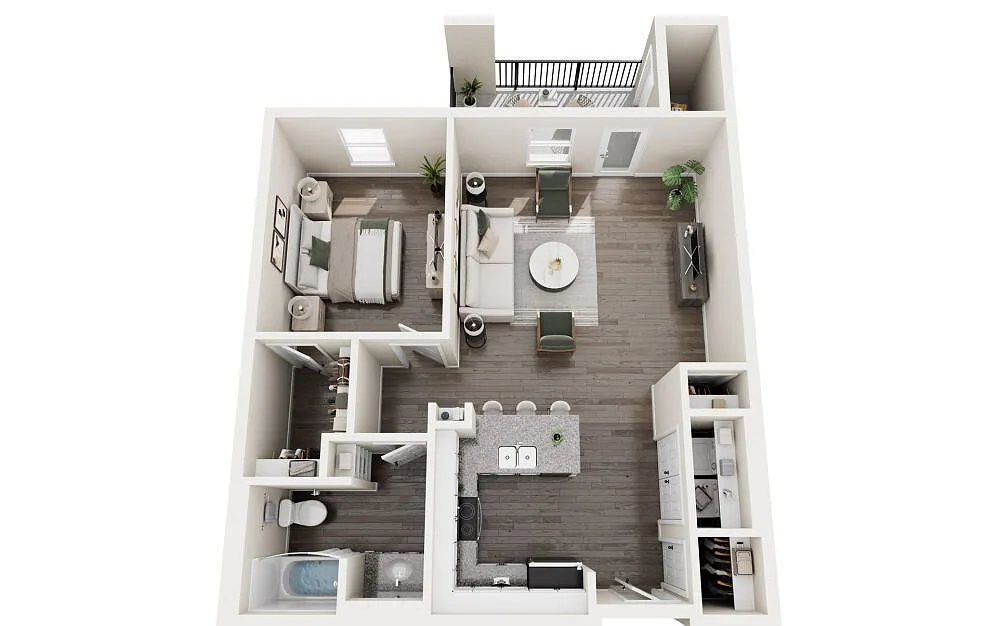 Floor plan 1BR-A
