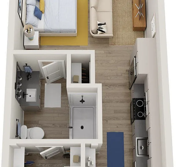 S1-M floor plan NoDa Wandry