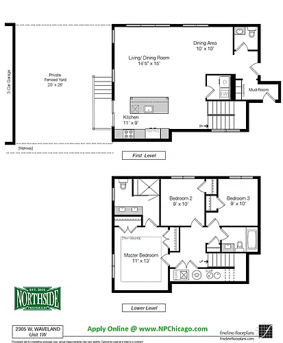 Floor plan 2305 W. Waveland - 1 W