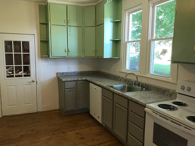 All cabinets are same color as bottom cabinets now