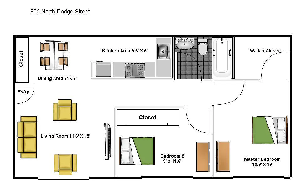 Floor plan Two Bedroom